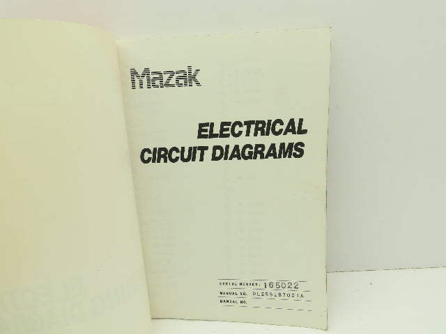 Mazak DL255LB7001A Electrical Wiring Diagram Manual