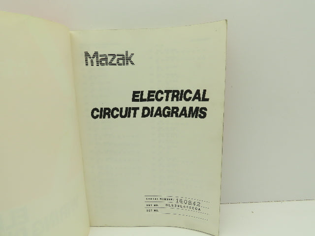 Mazak DL539LA4000A Electrical Wiring Diagram Manual