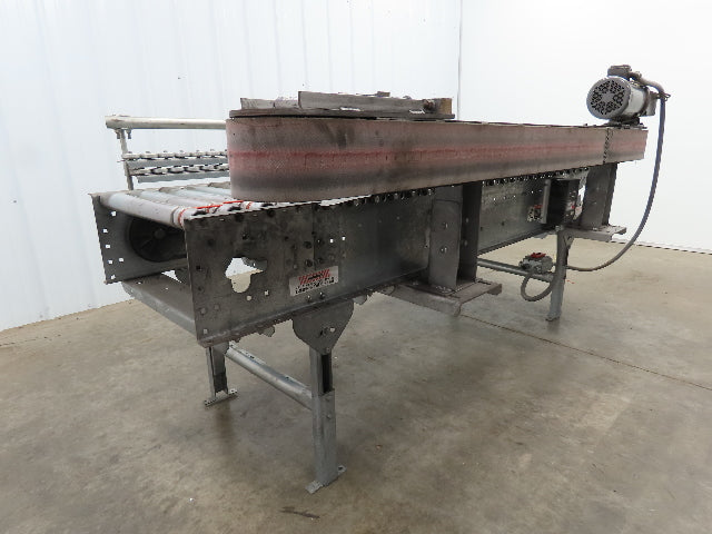 Automotion 7' X 24"Power Roller Conveyor V-Belt Drive w/VFD And Box Straightener