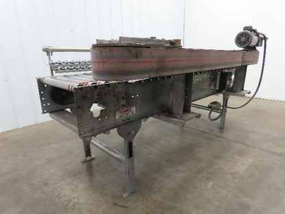 Automotion 7' X 24"Power Roller Conveyor V-Belt Drive w/VFD And Box Straightener