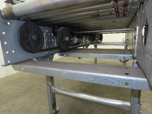 Automotion 7' X 24"Power Roller Conveyor V-Belt Drive w/VFD And Box Straightener