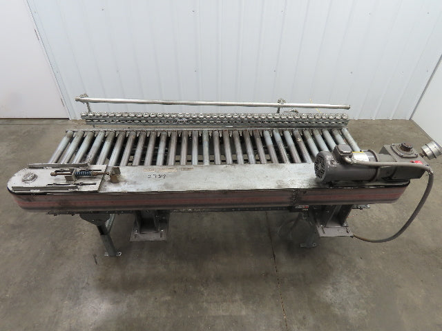 Automotion 7' X 24"Power Roller Conveyor V-Belt Drive w/VFD And Box Straightener