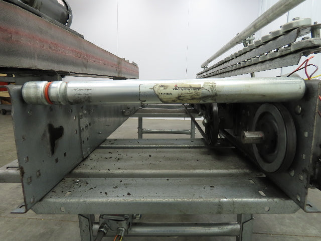 Automotion 7' X 24"Power Roller Conveyor V-Belt Drive w/VFD And Box Straightener