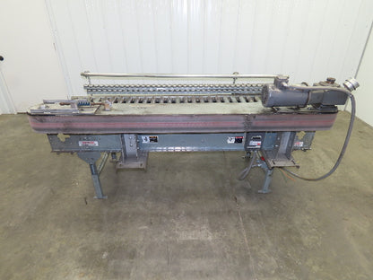 Automotion 7' X 24"Power Roller Conveyor V-Belt Drive w/VFD And Box Straightener