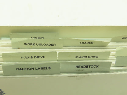 Mori Seiki NL2500 CNC Lathe Parts List Manual  (2004)
