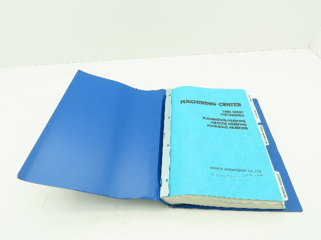 Niigata SPN63 CNC Machine Test Record Spec Sheet Manual  (1999)