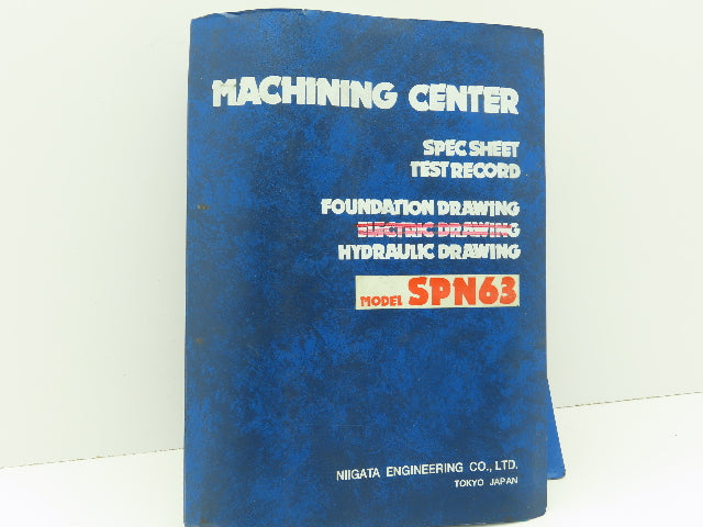 Niigata SPN63 CNC Machine Test Record Spec Sheet Manual  (1999)
