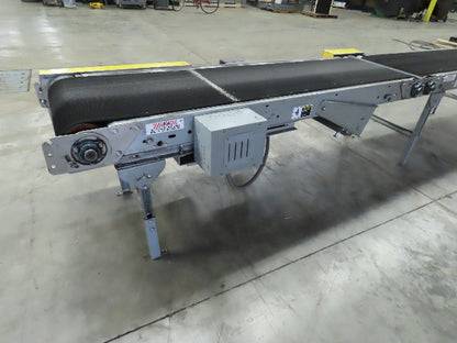 24"x 14' Slider Bed Gapper Conveyor 20" Belt Variable Multi Speed Slave Bed
