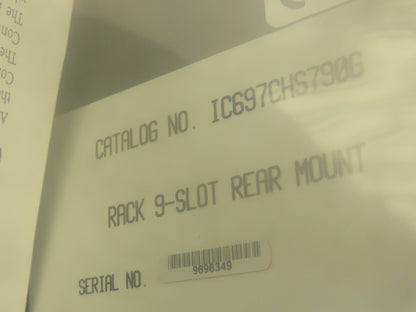 GE Fanuc IC697CHS7906 9 Slot Rack, Rear Mount