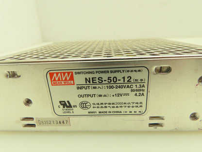 Mean Well NES-50-12 Switching Power Supply 12V DC 4.2A 50W 120VAC Input Lot of 3