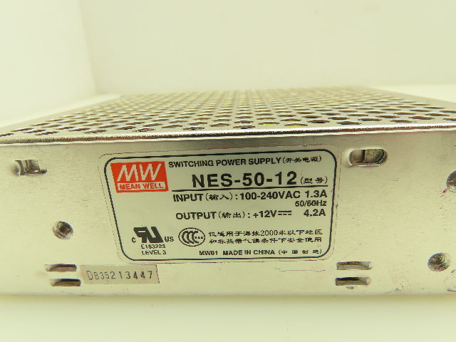 Mean Well NES-50-12 Switching Power Supply 12V DC 4.2A 50W 120VAC Input Lot of 3