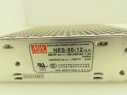 Mean Well NES-50-12 Switching Power Supply 12V DC 4.2A 50W 120VAC Input Lot of 3