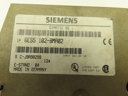 Siemens 6ES54028MA02 PLC Digital Input Output Module Processor Unit CPU Lot