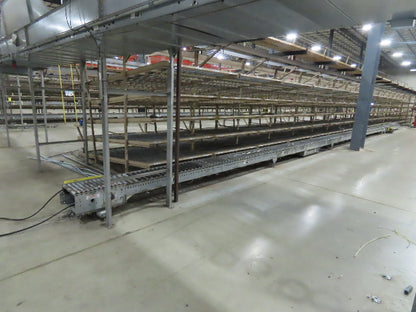Automotion 15"x 66' Belt Drive Live Roller Bed Conveyor 460V End Drive 95FPM