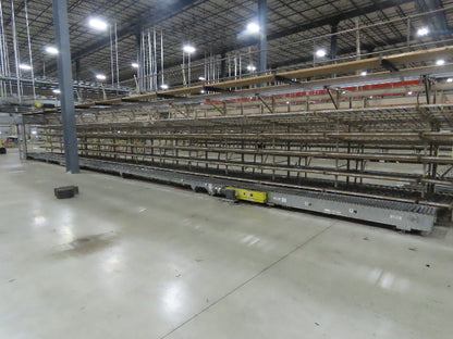 Automotion 15"x 66' Belt Drive Live Roller Bed Conveyor 460V End Drive 95FPM