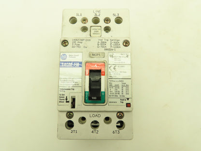 Allen Bradley 140M-H8P-D10 Motor Circuit Protector Breaker 100 A 600V 3 Pole