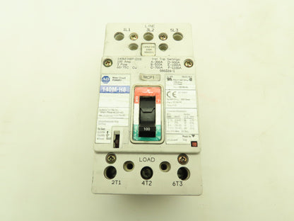 Allen Bradley 140M-H8P-D10 Motor Circuit Protector Breaker 100 A 600V 3 Pole