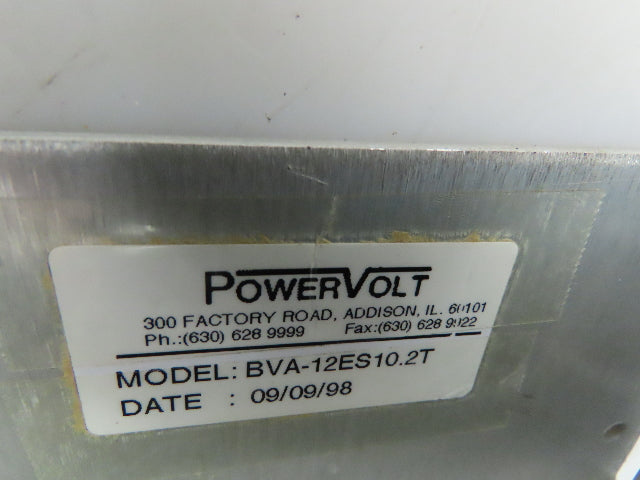 Powervolt BVA-12ES10.2T Power Supply 12VDC 10.2A Amps 10-240V Input Power Volt