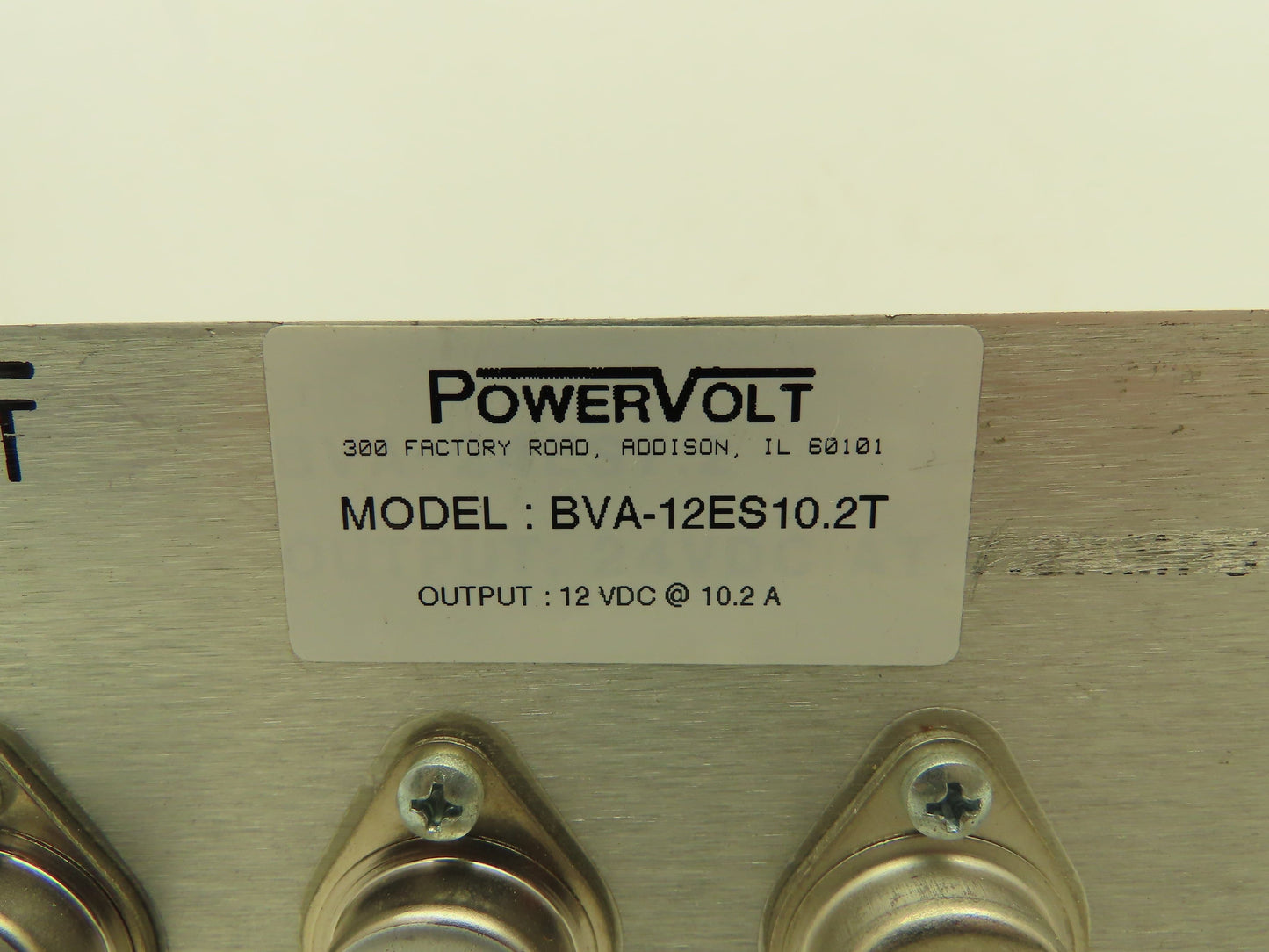 Powervolt BVA-12ES10.2T Power Supply 12VDC 10.2A Amps 10-240V Input Power Volt