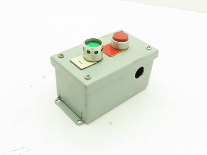B-Line 2 Pushbutton Enclosure Control Station On/Off 800E Switch 3x3x6"