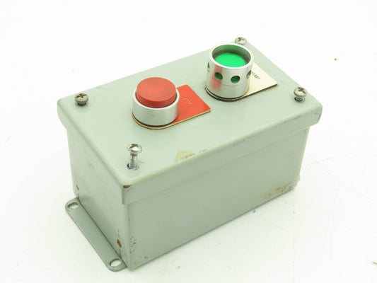 B-Line 2 Pushbutton Enclosure Control Station On/Off 800E Switch 3x3x6"