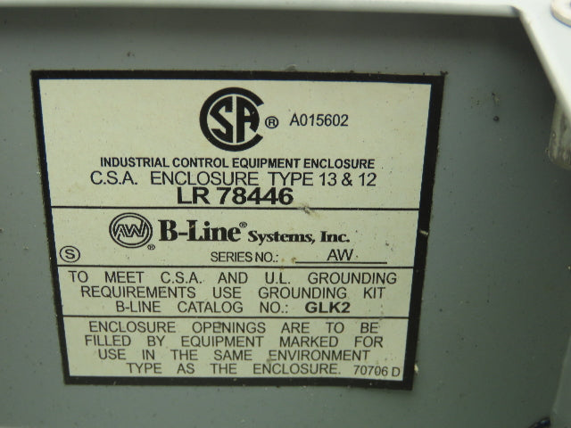 B-Line 3-Position Selector Switch Pushbutton Enclosure Control Station LOT OF 3