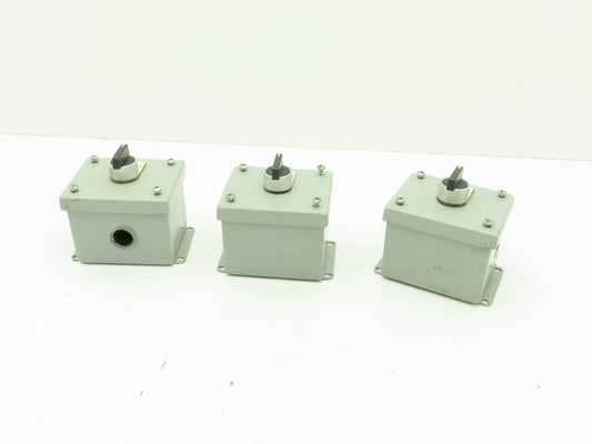 B-Line 3-Position Selector Switch Pushbutton Enclosure Control Station LOT OF 3