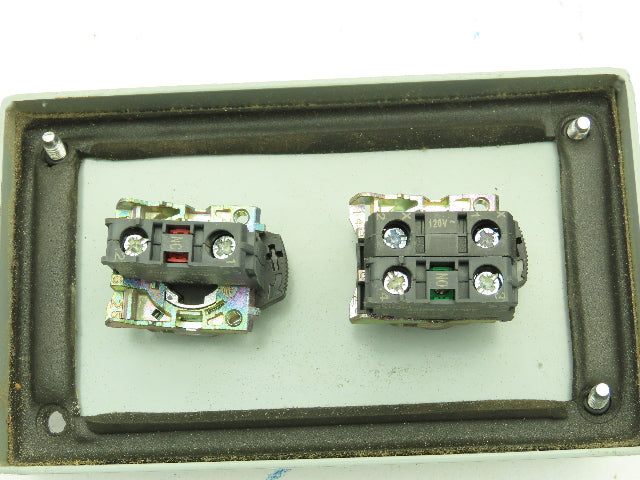 Cooper B-Line 2 Pushbutton Enclosure Control Station On/Off 800F Switch 3x3x6"