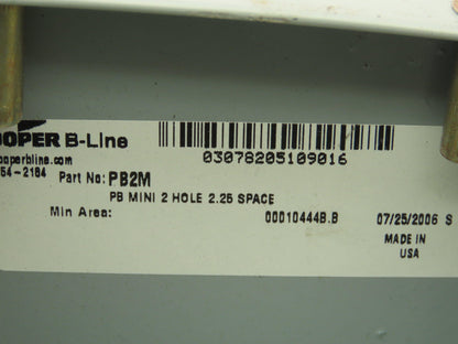 Cooper B-Line 2 Pushbutton Enclosure Control Station On/Off 800F Switch 3x3x6"