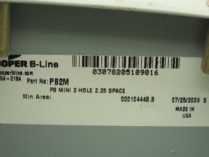 Cooper B-Line 2 Pushbutton Enclosure Control Station On/Off 800F Switch 3x3x6"