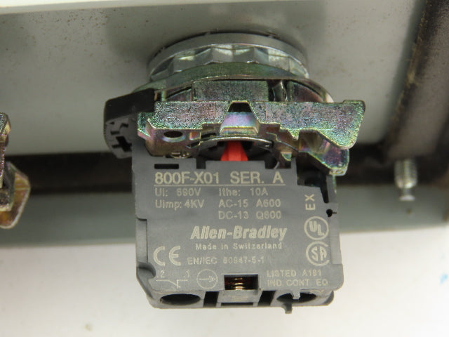 Cooper B-Line 2 Pushbutton Enclosure Control Station On/Off 800F Switch 3x3x6"