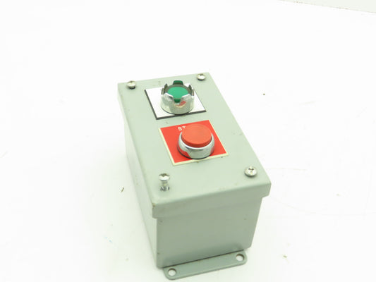 Cooper B-Line 2 Pushbutton Enclosure Control Station On/Off 800F Switch 3x3x6"