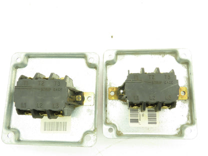 P&S 7843 Manual Motor Control Switch On/Off 40A 3-Pole 3Ph 120-600V Lot of 2