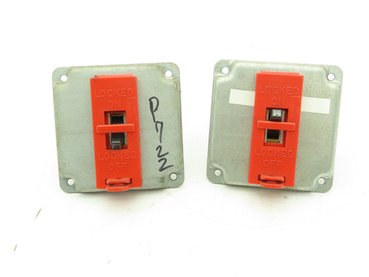 P&S 7843 Manual Motor Control Switch On/Off 40A 3-Pole 3Ph 120-600V Lot of 2
