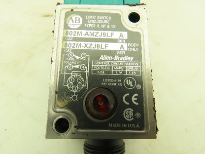 Allen Bradley 802M-AMZJ9LF Limit Switch Ser A Operating Head Ser B Roller Type 4