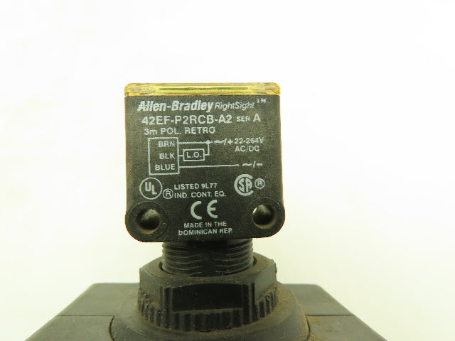 Allen Bradley 42EFP2RCBA2 Ser A Photo Switch Sensor RightSight Bracket Lot of 3