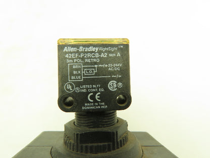 Allen Bradley 42EFP2RCBA2 Ser A Photo Switch Sensor RightSight Bracket Lot of 3