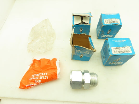 Swagelok S-2400-6-24AN Tube Fitting Male Connector 1-1/2x1-1/2" 37° JIC-24 Qty 4