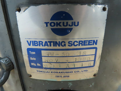 Tokuju TM-50-1S 20" Vibratory Screen Sifter, Vibratory Separator 200-220v 3ph