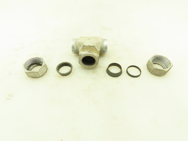 Swagelok S-1610-3 Union Tee Steel Compression Fitting 1" Tube  LOT OF 4
