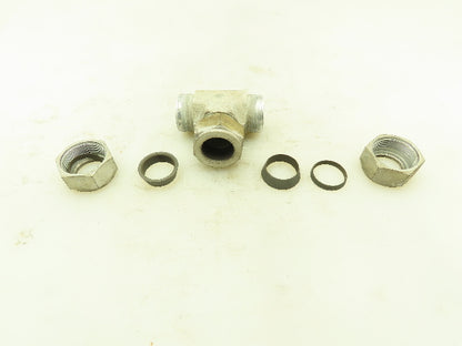 Swagelok S-1610-3 Union Tee Steel Compression Fitting 1" Tube  LOT OF 4