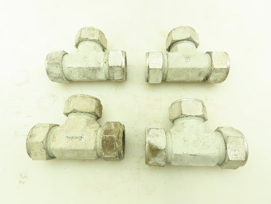 Swagelok S-1610-3 Union Tee Steel Compression Fitting 1" Tube  LOT OF 4