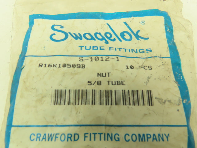Swagelok S-1012-1 Tube Fitting Compression Nut 5/8" Tube  LOT OF 20