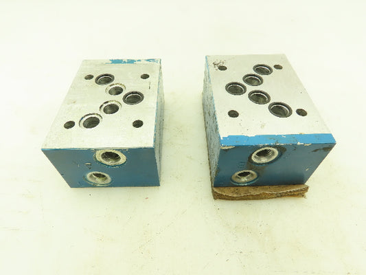 Daman 0895 Aluminum Manifold Sandwich Block SAE-4  LOT OF 2