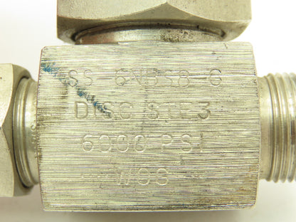 Swagelok SS-6NBS8-G Stainless Severe Service Needle Valve 1/2" Compression Tube