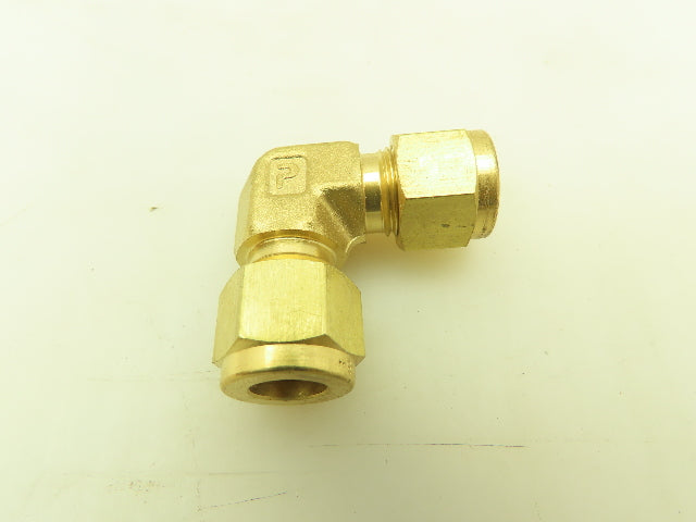 Parker 165C-6 Brass 90° Elbow Compression Tube Fitting 3/8" Union LOT OF 32