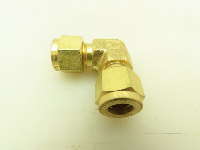 Parker 165C-6 Brass 90° Elbow Compression Tube Fitting 3/8" Union LOT OF 32