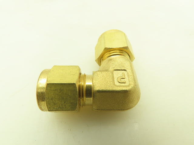 Parker 165C-6 Brass 90° Elbow Compression Tube Fitting 3/8" Union LOT OF 32