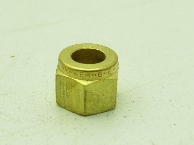Parker 165C-6 Brass 90° Elbow Compression Tube Fitting 3/8" Union LOT OF 32