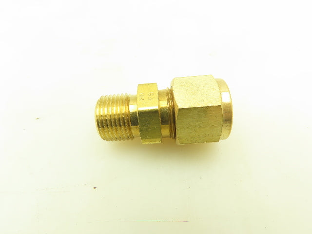 Parker 68C-8-6 Brass Compression Male Connector 1/2" Tube x 3/8" NPT  Lot of 35